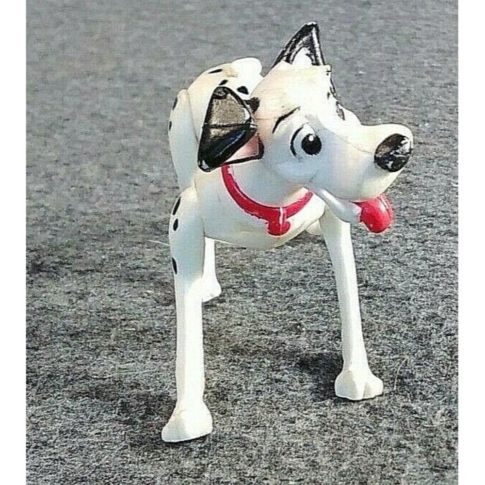 Vintage Disney 101 Dalmatians Pongo PVC Dog Red Collar Figure 3 Inch Jointed - Picture 2 of 6